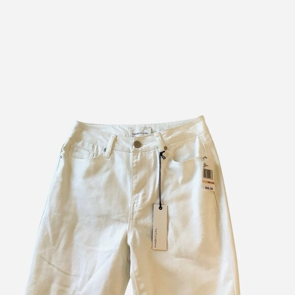 NWT Habitual Hadley High Rise Skinny Boot White Jeans Size 2/26 - Picture 3 of 9